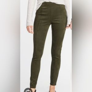 Old Navy Stevie Green Faux Suede Pants Size Small NWT